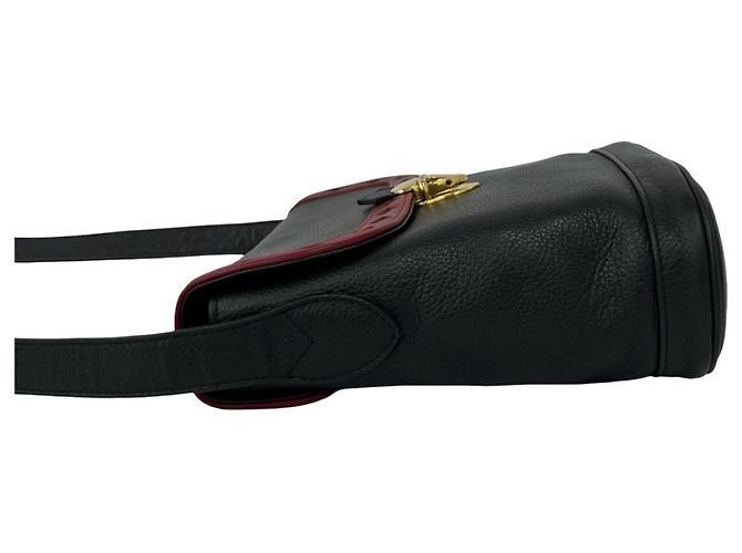 Borsa a tracolla in pelle Yves Saint Laurent Nero Rosso - vista 5