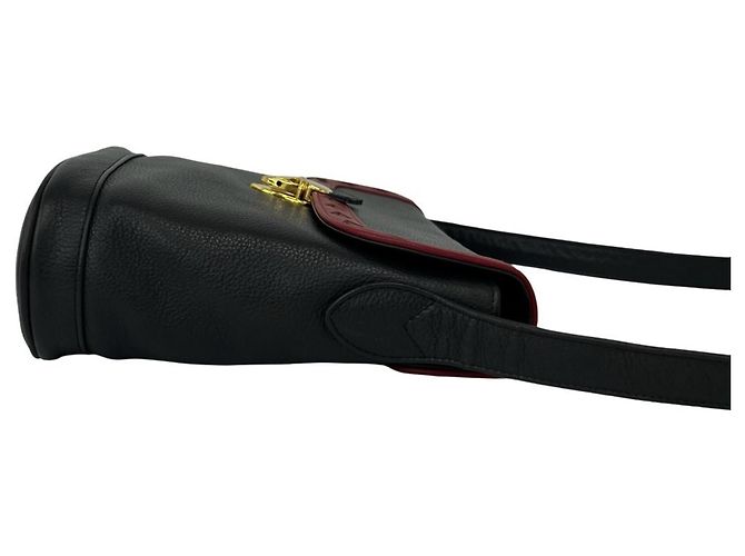 Borsa a tracolla in pelle Yves Saint Laurent Nero Rosso - vista 6
