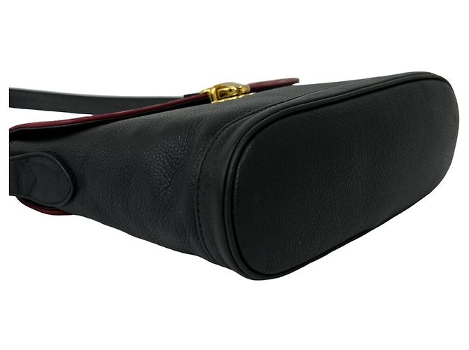 Borsa a tracolla in pelle Yves Saint Laurent Nero Rosso - vista 7