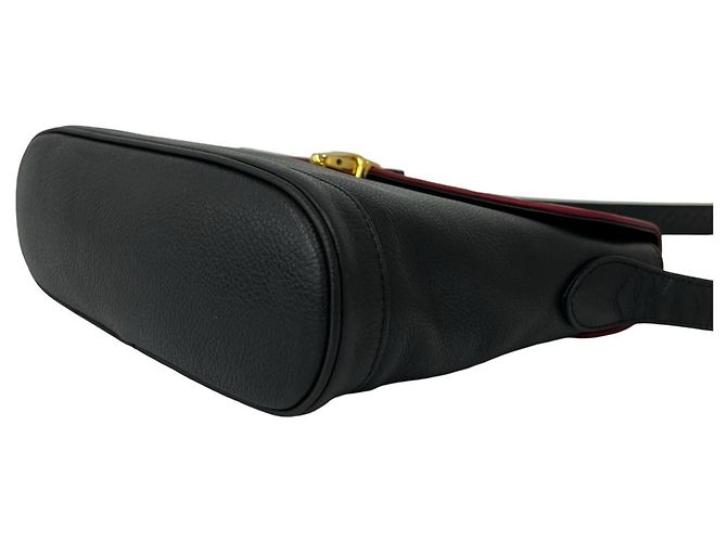 Borsa a tracolla in pelle Yves Saint Laurent Nero Rosso - vista 8