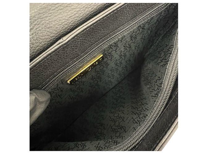 Borsa a tracolla in pelle Yves Saint Laurent Nero Rosso - vista 9