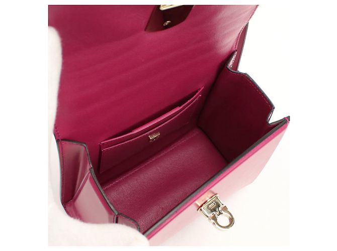 Borsa in pelle rosa Salvatore Ferragamo - vista 3