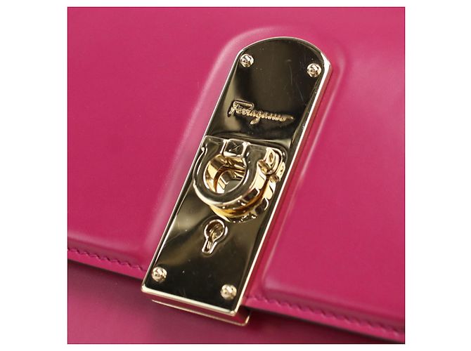 Borsa in pelle rosa Salvatore Ferragamo - vista 4