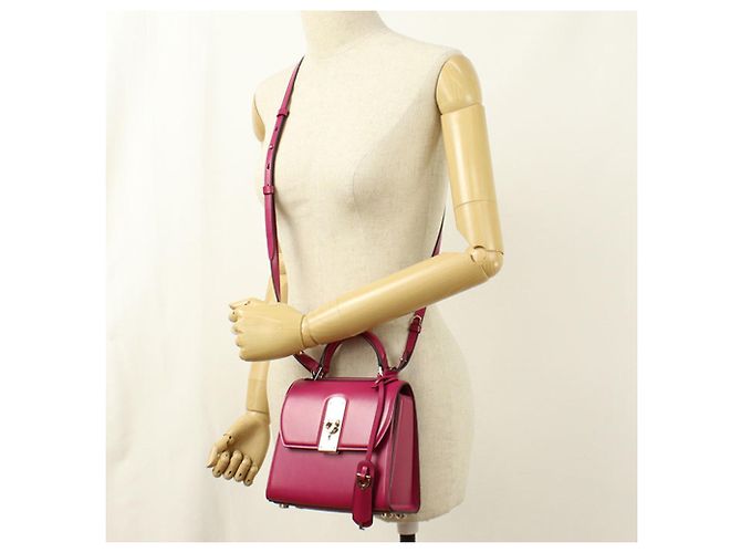 Borsa in pelle rosa Salvatore Ferragamo - vista 7