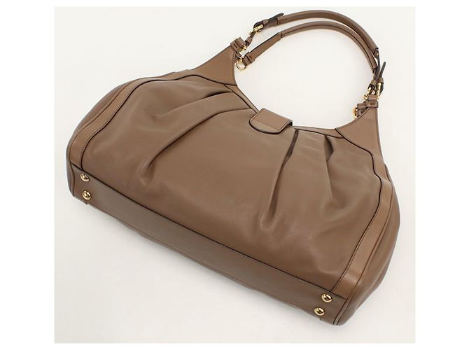 Salvatore Ferragamo Handtasche aus braunem Kalbsleder - Ansicht 2