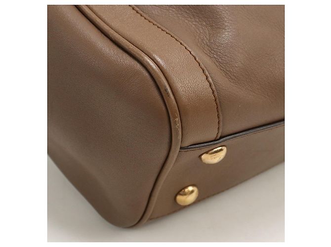 Salvatore Ferragamo Handtasche aus braunem Kalbsleder - Ansicht 4