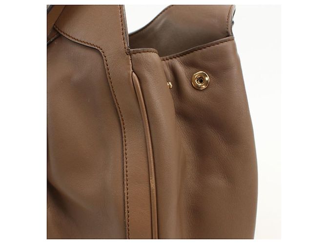Salvatore Ferragamo Handtasche aus braunem Kalbsleder - Ansicht 6