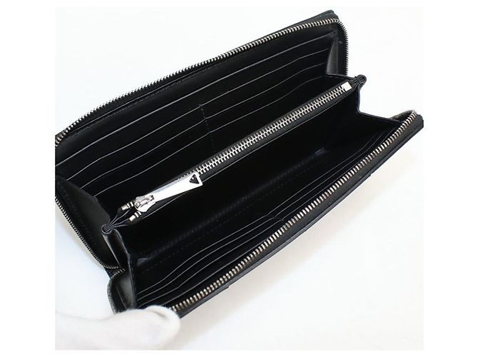 Cassette Bottega Veneta Black Leather Long Wallet - view 3