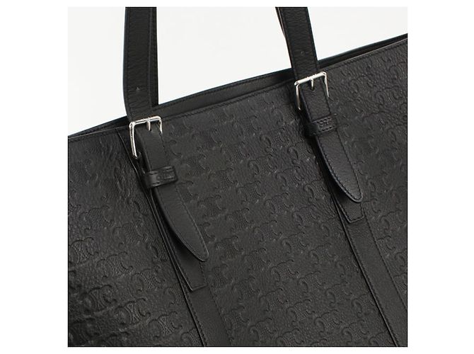 Céline Borsa Tote Celine in pelle di vitello nera Nero - vista 6