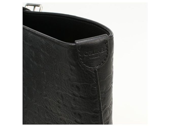 Céline Borsa Tote Celine in pelle di vitello nera Nero - vista 7