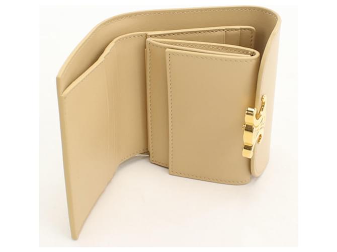 Céline Celine Tri-fold Geldbörse Beige - Ansicht 3