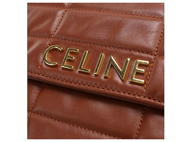 Céline Borsa a tracolla Celine in pelle marrone - vista 4
