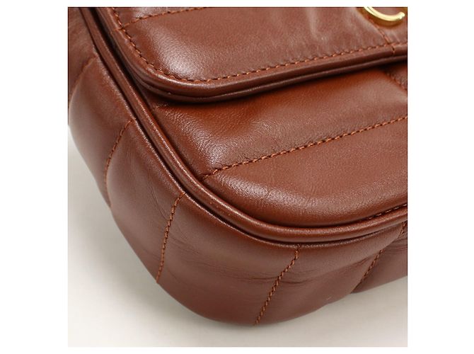 Céline Borsa a tracolla Celine in pelle marrone - vista 6