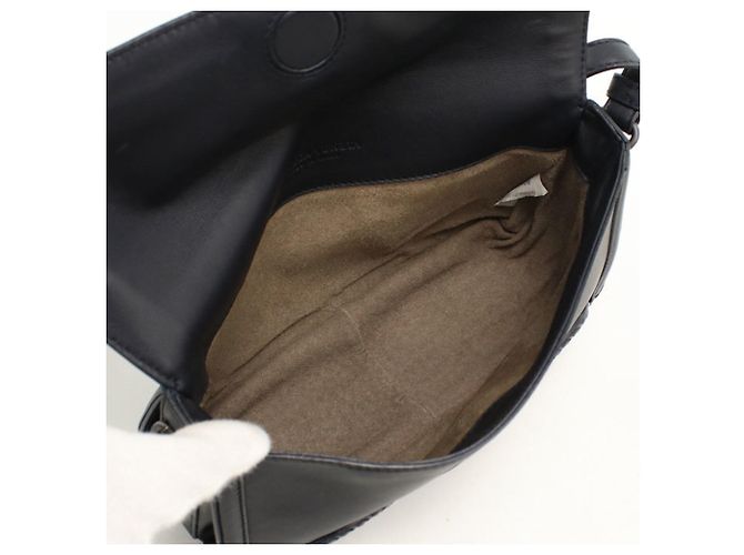 Borsa a tracolla Bottega Veneta in pelle nera Nero - vista 3