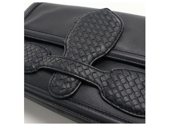 Borsa a tracolla Bottega Veneta in pelle nera Nero - vista 5