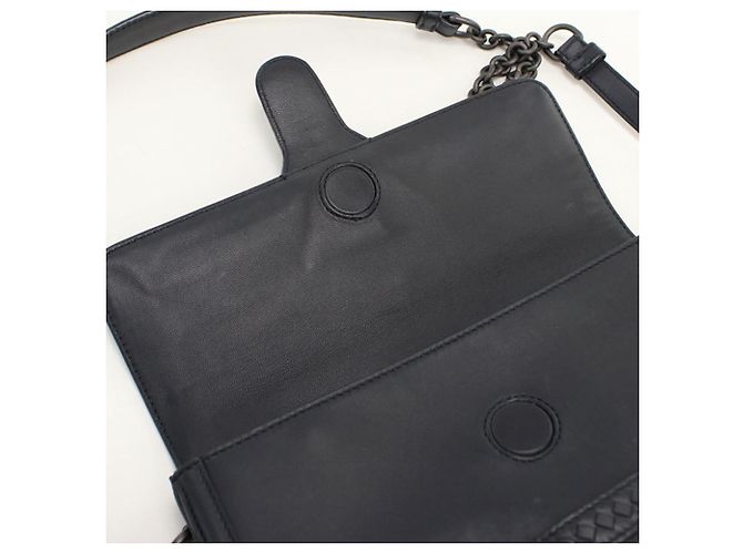Borsa a tracolla Bottega Veneta in pelle nera Nero - vista 7