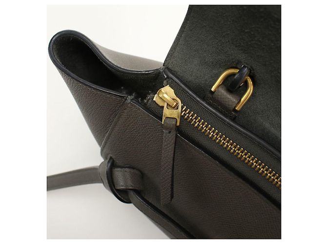 Céline Borsa Celine Grigia 18195 Micro Belt Bag Marrone - vista 4
