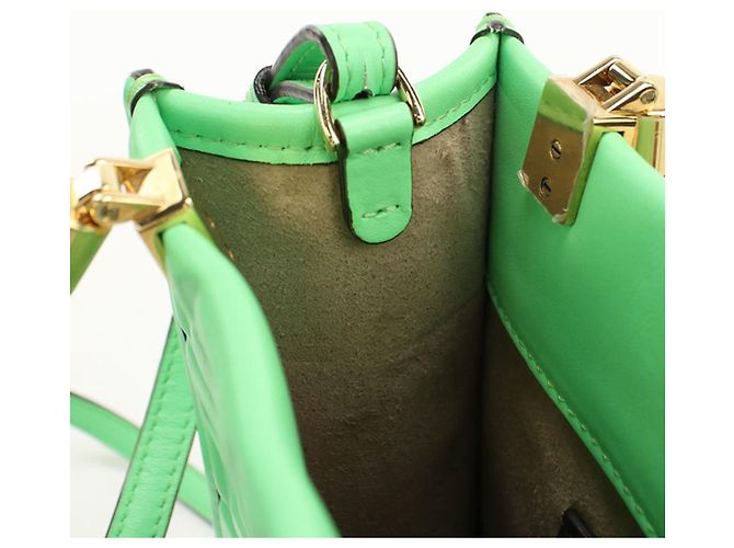 Borsa a mano Fendi Sunshine Shopper Mini Verde - vista 4