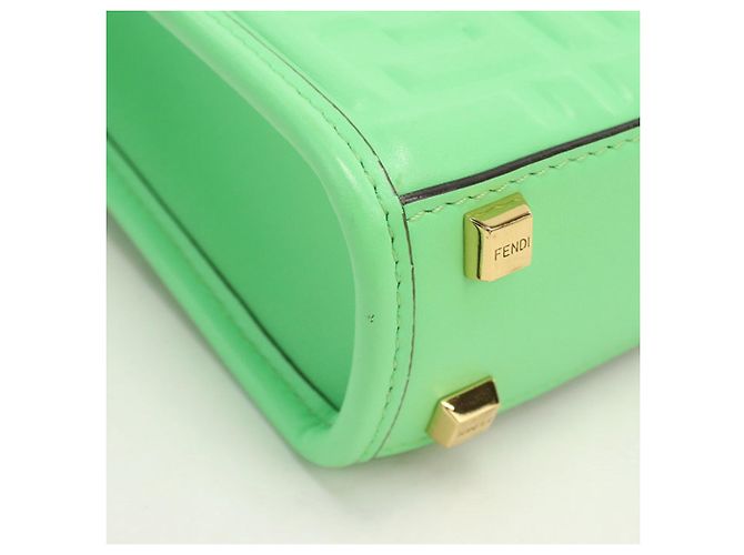 Borsa a mano Fendi Sunshine Shopper Mini Verde - vista 5