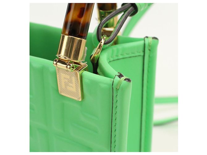 Borsa a mano Fendi Sunshine Shopper Mini Verde - vista 6