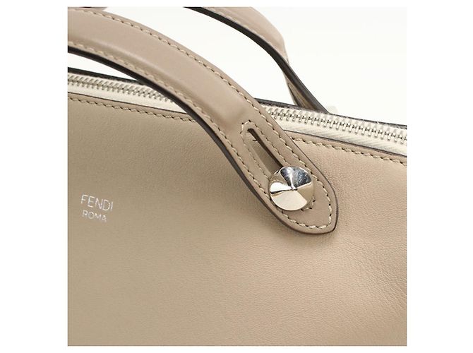 Borsa Fendi 8BL124 in pelle beige - vista 7