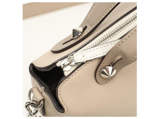 Borsa Fendi 8BL124 in pelle beige - vista 8