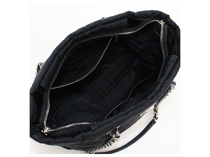Prada gesteppte Nylon-Tote-Bag Schwarz - Ansicht 3