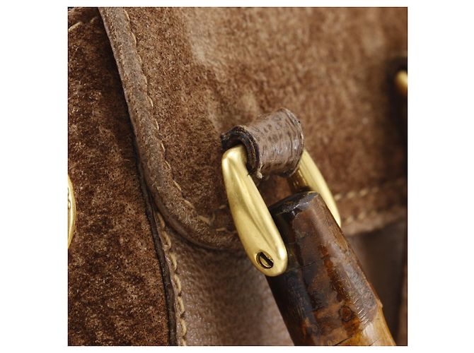 Gucci Bamboo Mini-Rucksack Braun - Ansicht 12