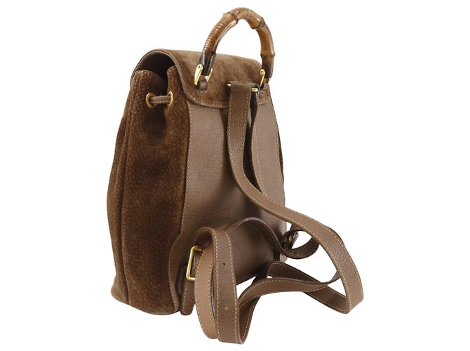 Gucci Bamboo Mini-Rucksack Braun - Ansicht 3