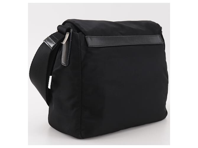 Borsa a tracolla Prada in nylon Nero - vista 3