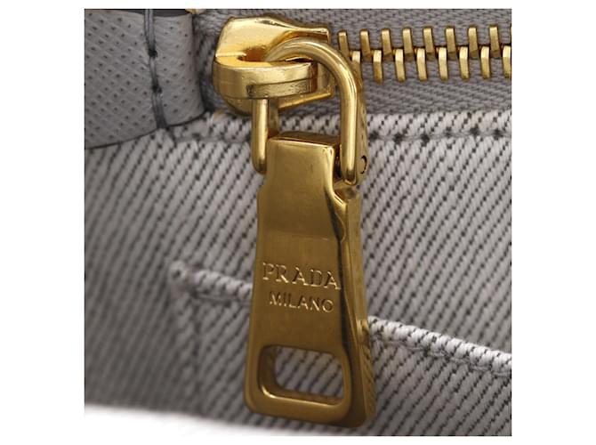 Borsa Mini Tote Prada Canapa Marrone - vista 15