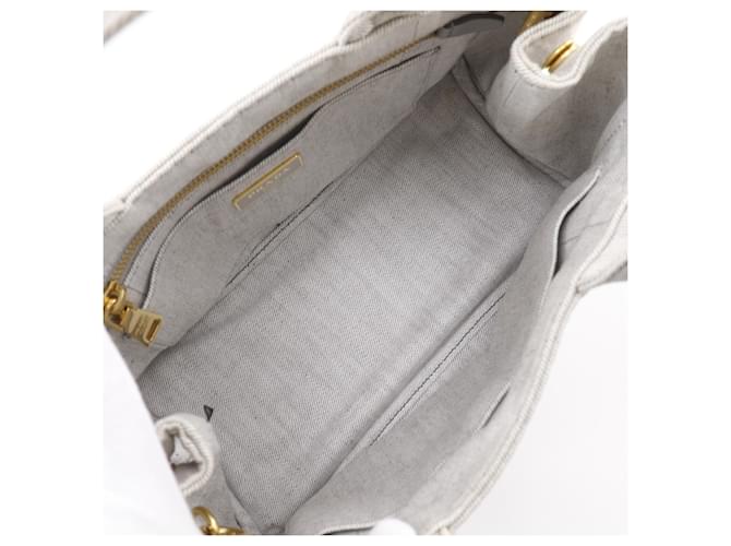 Borsa Mini Tote Prada Canapa Marrone - vista 6
