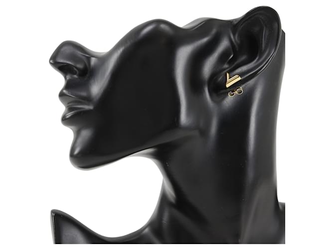 Orecchini Louis Vuitton Essential V D'oro - vista 2