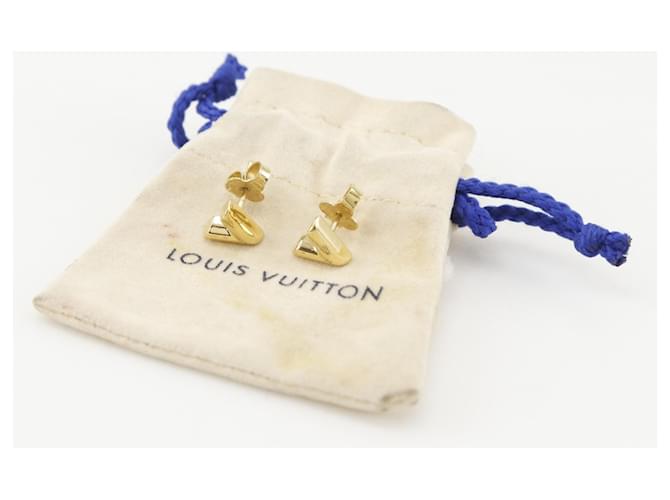 Orecchini Louis Vuitton Essential V D'oro - vista 8
