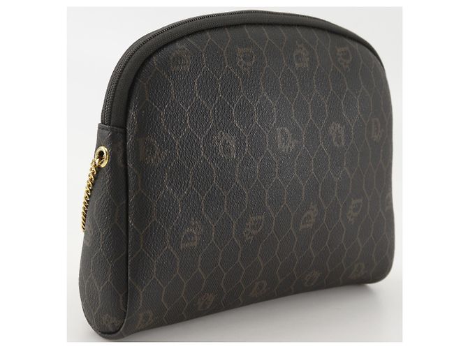 Borsa a tracolla con catena e motivo a nido d'ape Christian Dior Nero - vista 3