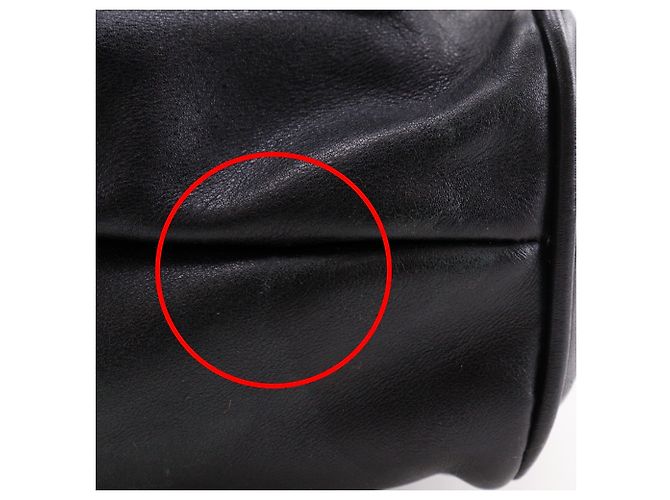 Gucci Bamboo Rucksack aus schwarzem Leder - Ansicht 13