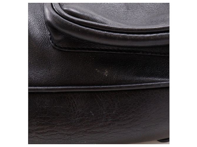 Gucci Bamboo Rucksack aus schwarzem Leder - Ansicht 14