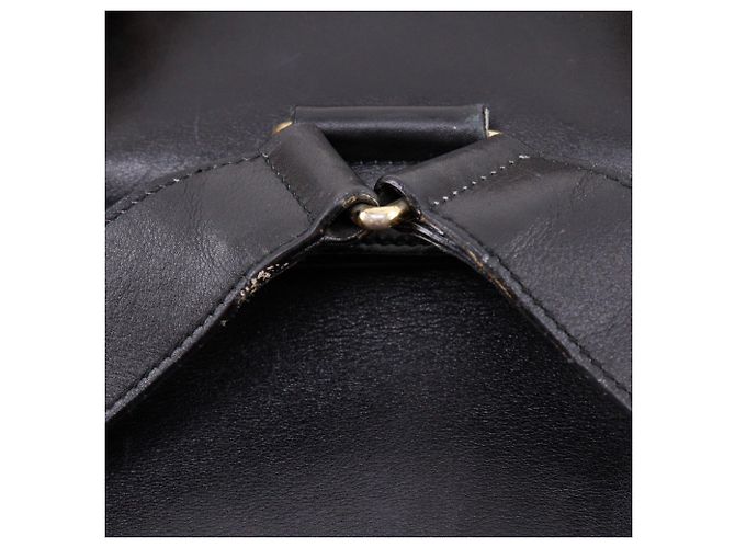 Gucci Bamboo Rucksack aus schwarzem Leder - Ansicht 15