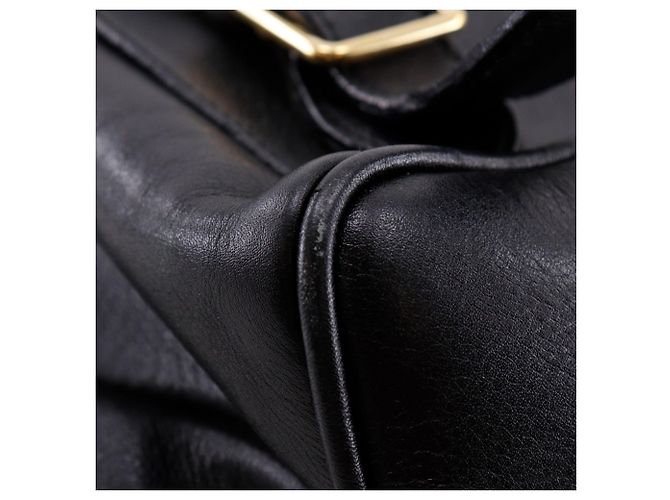 Gucci Bamboo Rucksack aus schwarzem Leder - Ansicht 4