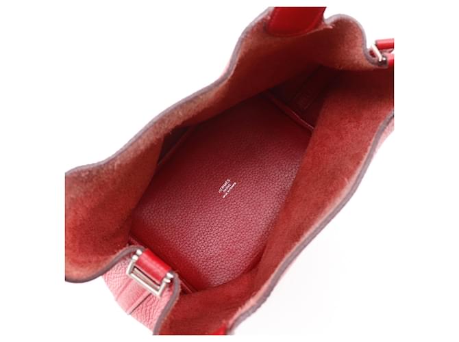 Hermès Borsa Hermes Picotin Lock 18 PM Rosso - vista 6