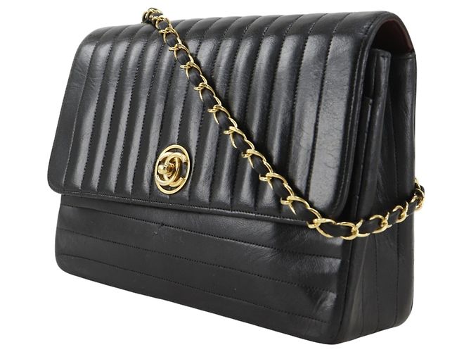 Borsa a tracolla con catena Chanel Mademoiselle Nero - vista 2