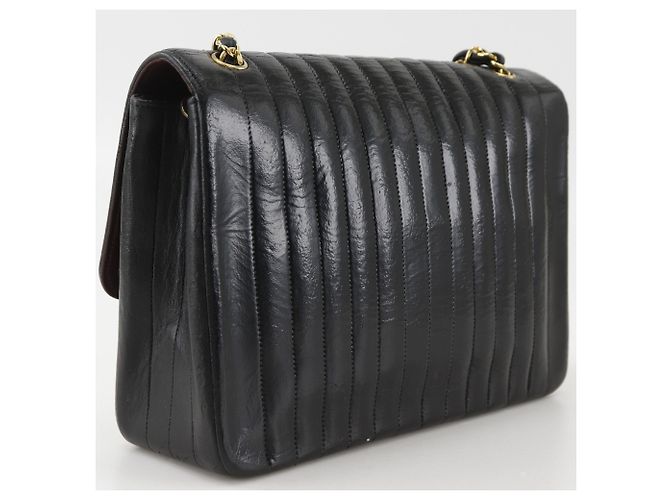 Borsa a tracolla con catena Chanel Mademoiselle Nero - vista 3