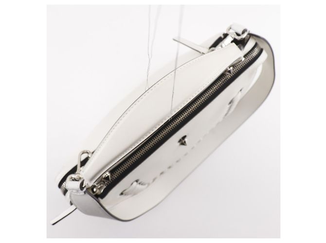 Fendi Dotcom Handtasche aus weißem Leder - Ansicht 5