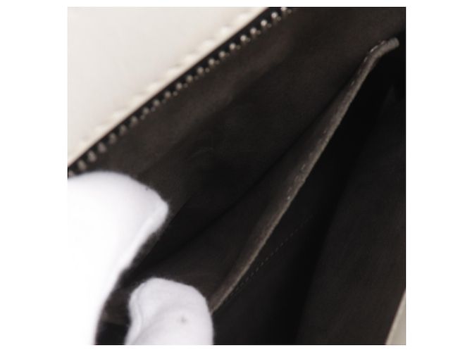 Fendi Dotcom Handtasche aus weißem Leder - Ansicht 9