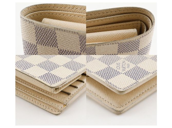 Cartera bi-fold Louis Vuitton Damier Azur Blanco - vista 14
