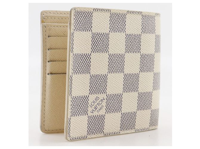 Cartera bi-fold Louis Vuitton Damier Azur Blanco - vista 3