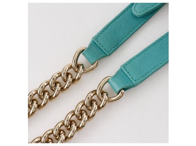 Borsa a tracolla Chanel Boy in verde - vista 11
