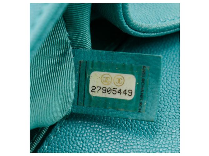 Borsa a tracolla Chanel Boy in verde - vista 14