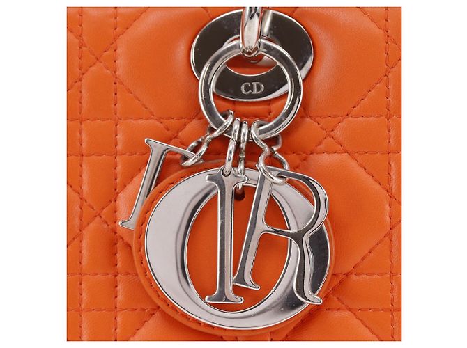 Borsa Christian Dior Lady Medium Arancione - vista 14
