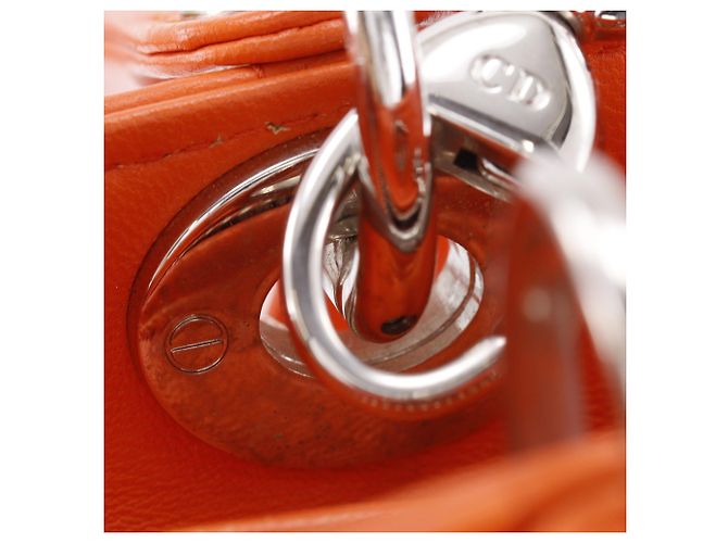 Borsa Christian Dior Lady Medium Arancione - vista 15